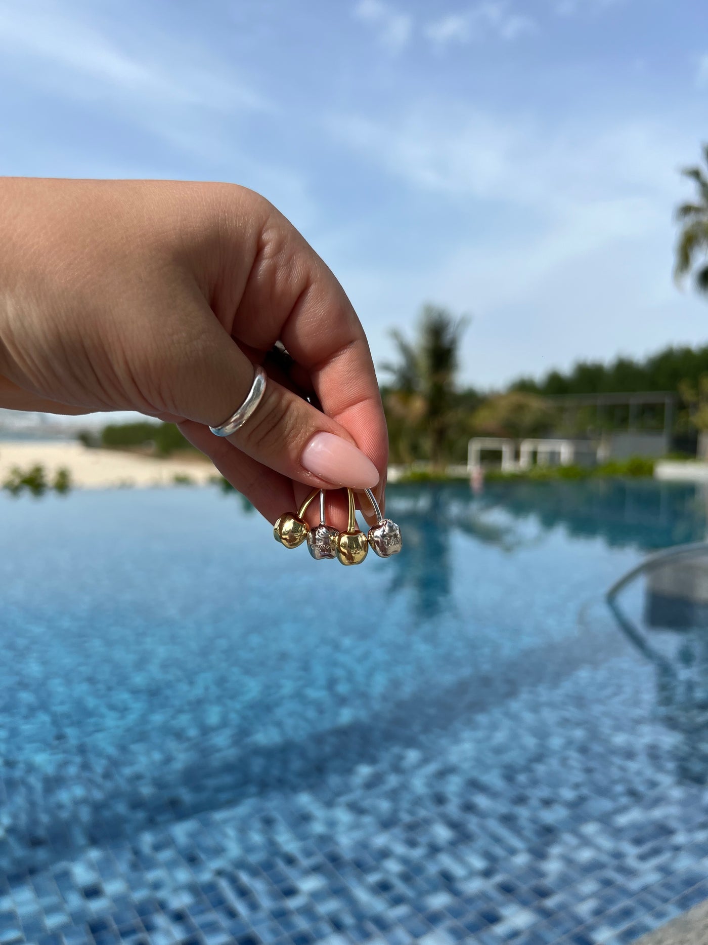 Cherie Silver Front + Gold Back Earrings